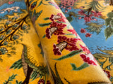 Nature Lover, Colorful Silk Rug, Wall-Hang, Persian Qom Qum- LA81