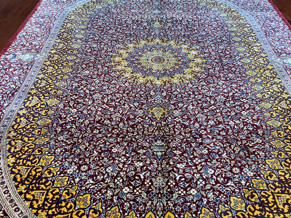 Persian Pure Silk Rug, Qom for Vatican Pope and UK Queen - P4492
