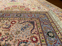 Collector's Item: Tabriz, Antique, Well-Preserved, Pure Vegetable Dyes, Pure Silk, GPQ901